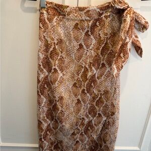 House of Harlow 1960 Floral Print Skirt in Brown, Cream and Green